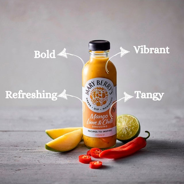 Mary Berry mango lime & chilli salad dressing 235ml, imported from the UK