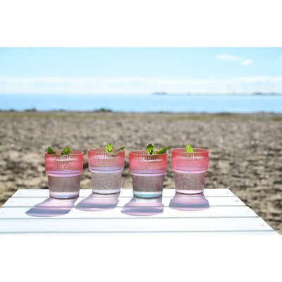 Navigate Summerhouse Ombre Stapelbare Picknick-Becher Plastikbecher Set von 4
