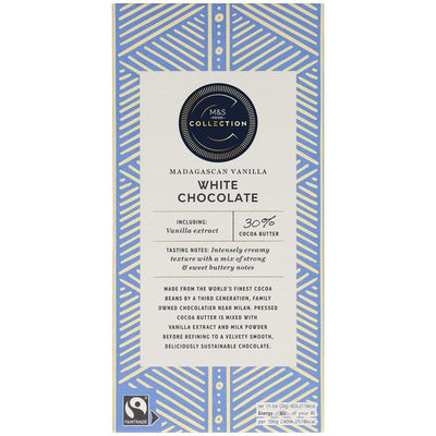 M&S M&S Collection Madagascan Vanilla White Chocolate 100g- Buy online at McGrocer