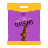 M&S Belgian Milk Chocolate Raisins 125g bag, imported from the UK