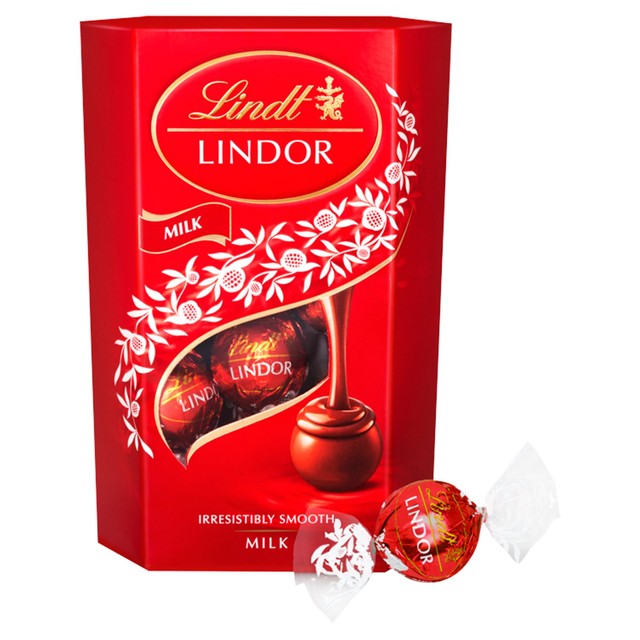 Lindt Lindor milk chocolate truffles box 200g, UK version