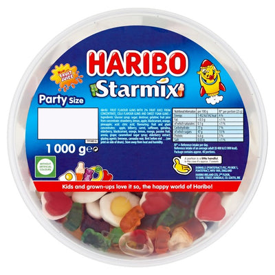 M&S Haribo Starmix Fruit and Cola Gummy Sweets 1kg Tub- Buy online at McGrocer