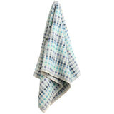 M&S pure cotton bath sheet blue spotty striped, imported from the UK