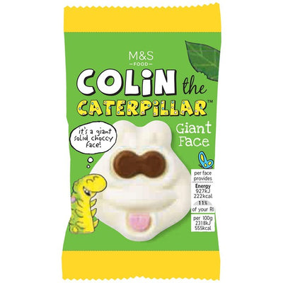 M&S Colin the Caterpillar Giant Chocolate Face Sjokoladegodbit 40g