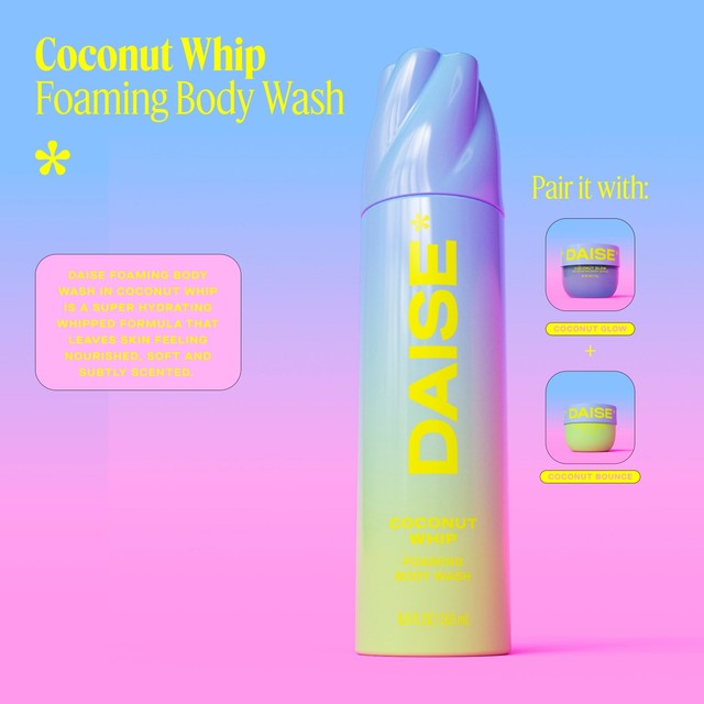 DAISE foaming body wash Coconut Whip, imported from the UK