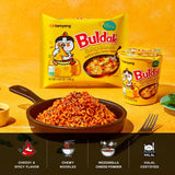 Buldak cheese flavour instant noodles multipack - British product