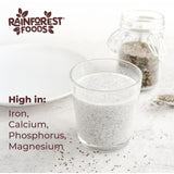 Rainforest Foods Organic Chia Seeds 300g, imported from the UK