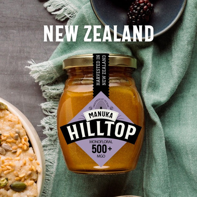 Hilltop Honey Manuka MGO500+ honey 225g jar, UK version