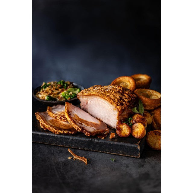 M&S British pork crackling joint with jus 1.05kg, imported from the UK