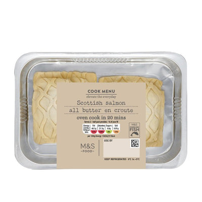 Filet de saumon écossais en croûte sauce vin blanc et cresson M&S Plat préparé 380g