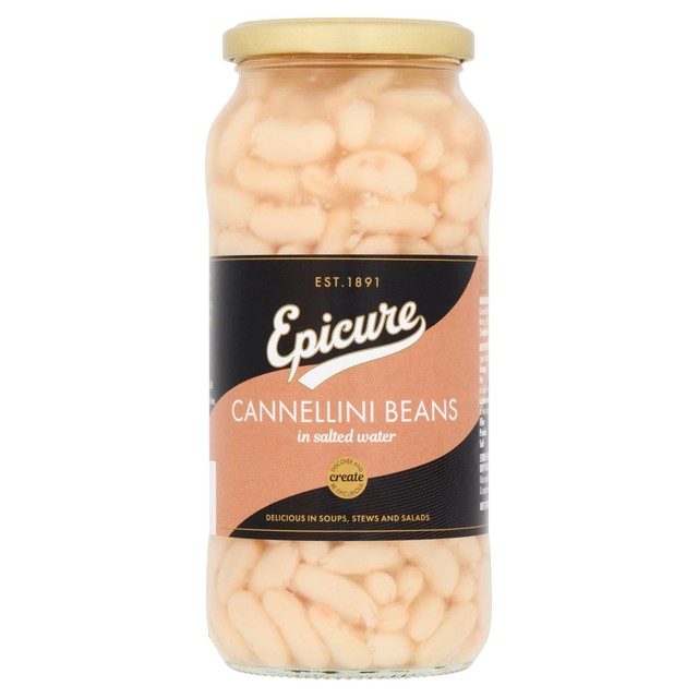 Epicure cannellini beans in water jar - British product