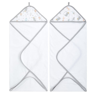 Aden + Anais Dumbo Kapuzenhandtuch Baby-Badetuch 76x76cm