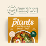 Plants Cauliflower & Lentil Dhal ready meal 300g - British product