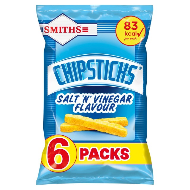 Smiths Chipsticks Salt & Vinegar 6 x 17g - British product