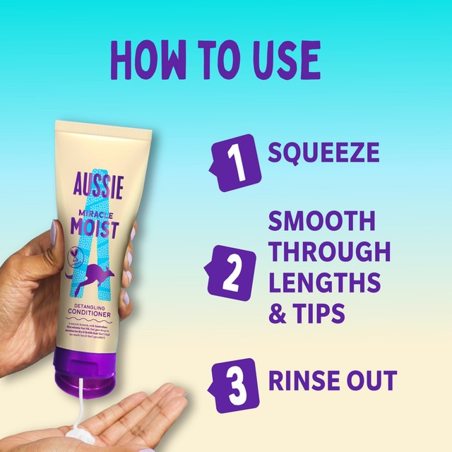 Aussie Miracle Moist hair conditioner tube - imported from the UK