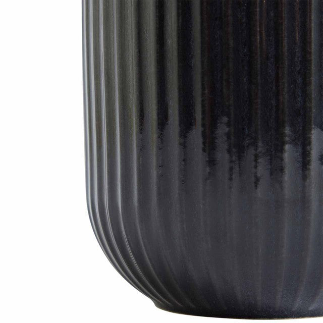 M&S small ribbed storage jar charcoal, imported from the UK