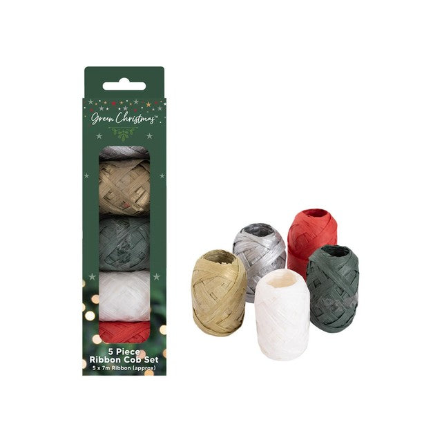 RSW International assorted raffia ribbon set with 5 spools, UK version