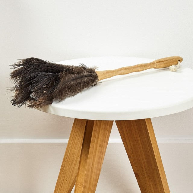 Addis Bamboo Natural Ostrich Feather Long Reach Duster - British product