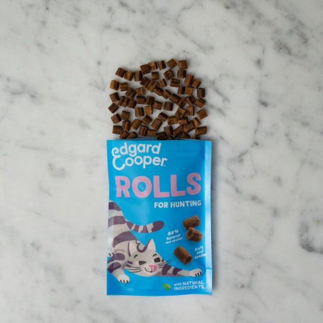 Edgard & Cooper salmon chicken cat treat soft rolls 45g - British product