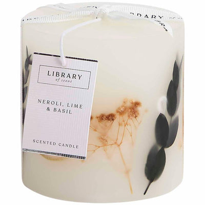 M&S Neroli, Lime & Basil Hvit Inklusjonslys Duftlys
