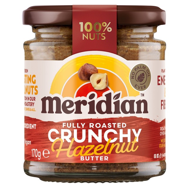 Meridian crunchy hazelnut butter 170g, imported from the UK