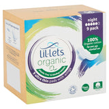 Lil-lets organic sanitary pads night 9 pack, UK version