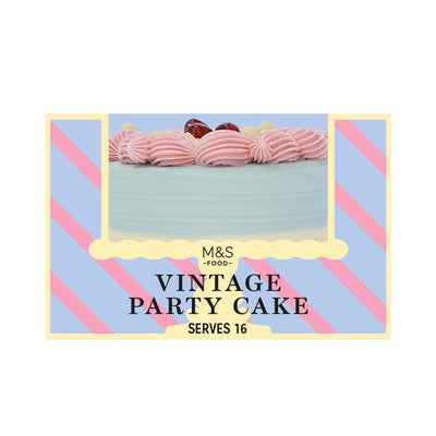M&S M&S Vintage Party Cake Celebration Cake 1.22kg- Buy online at McGrocer