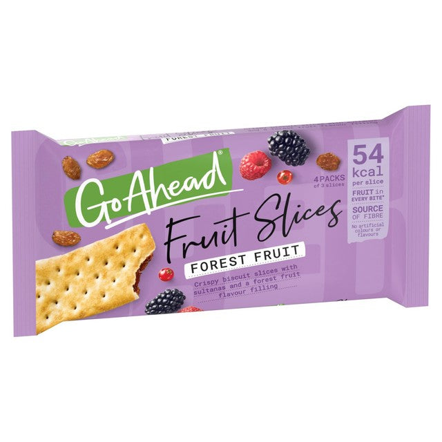 Go Ahead forest fruit crispy biscuit slices multipack 12 slices - British product