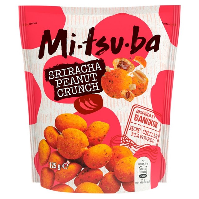 Mitsuba Sriracha Peanut Crunch 125g, imported from the UK