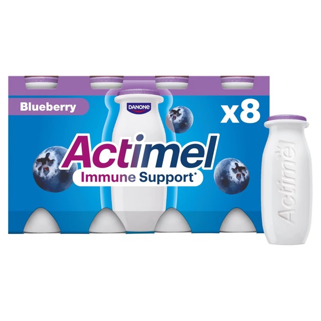 Actimel blueberry yoghurt drink multipack 8x100g - British product