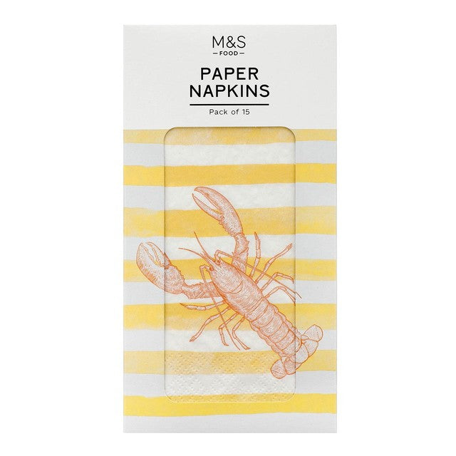M&S lobster guest napkins 15 count (British brand)