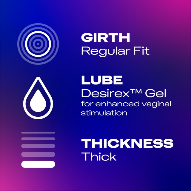 Durex Intense Ribbed & Dotted Regular Fit Condoms 18 Pack - British product