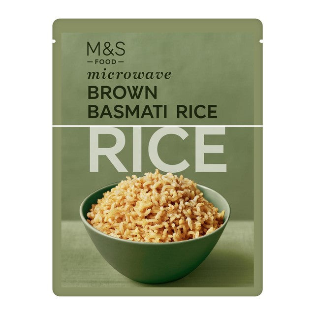 M&S brown basmati microwave rice pouch - British product