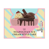 M&S Neapolitan ice cream parlour cake 1.23kg, imported from the UK