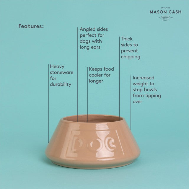 Mason Cash lettered dog bowl 21cm, imported from the UK