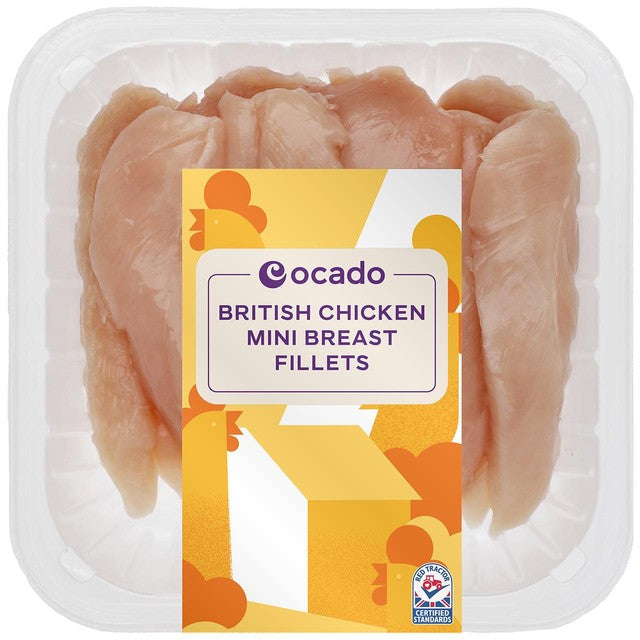 Ocado mini chicken breast fillets 500g, imported from the UK