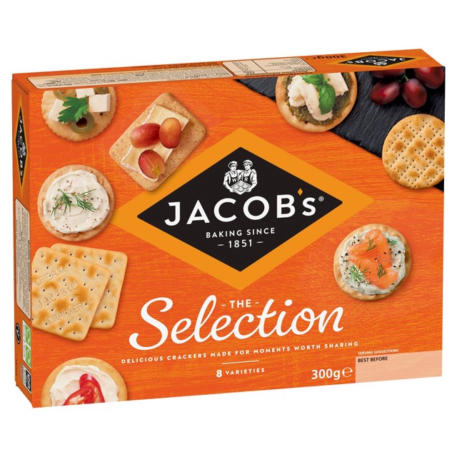 Jacob's Biscuits for Cheese 8 Variety Assortment 300g, imported from the UK