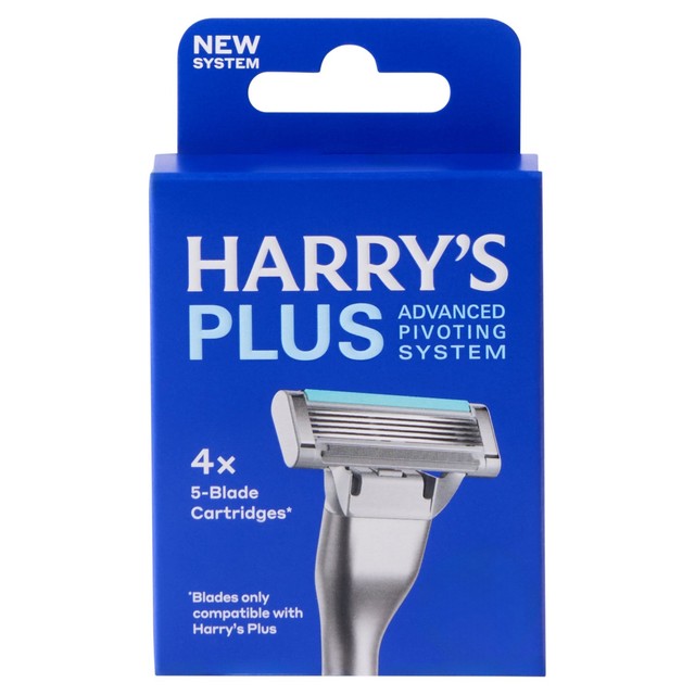 Harry's Plus razor blade cartridges 4s (British brand)