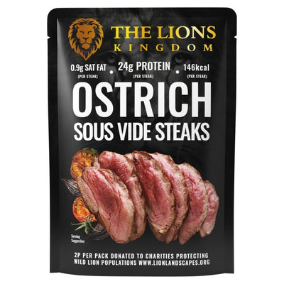 M&S The Lions Kingdom Ostrich Gold Standard Fillets Part-Cooked in BBQ Sauce Meat Fillets 250g- Buy online at McGrocer