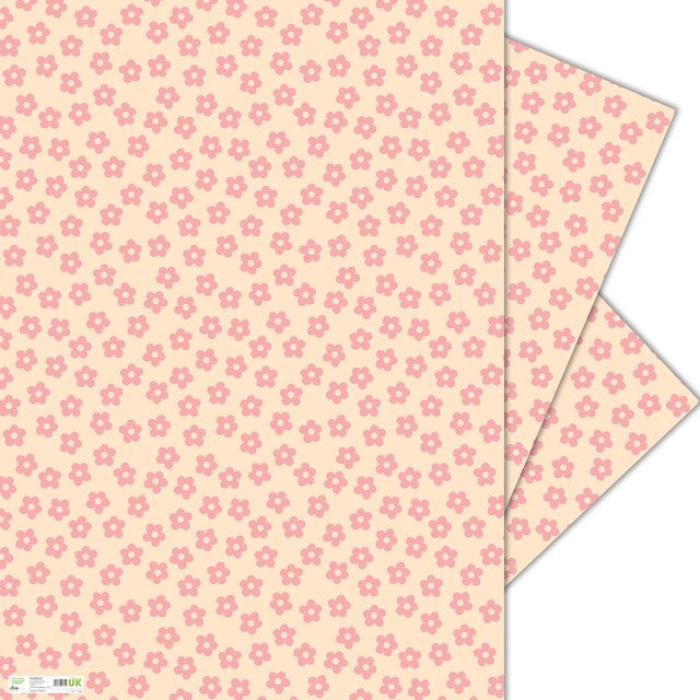 Deva Designs daisy gift wrap sheets 3 sheets (British brand)