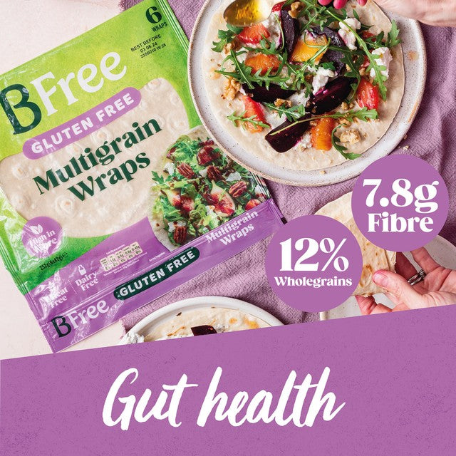 BFree multigrain plain wraps 6 x 42g - British product
