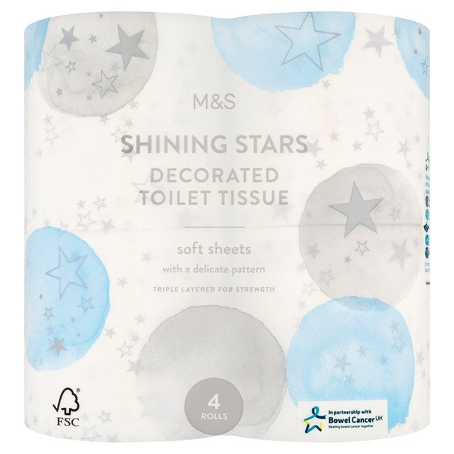 M&S Silver Stars toilet paper 4 rolls (British brand)