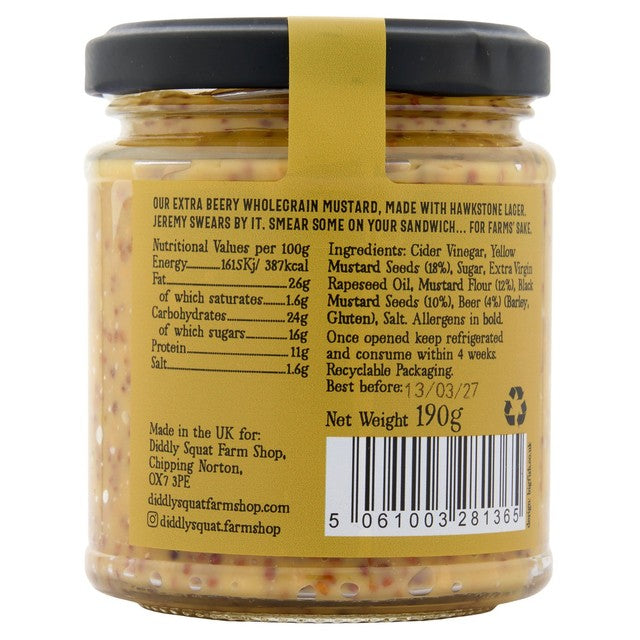 Diddly Squat Farm beer mustard wholegrain - British product