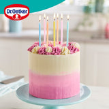 Dr Oetker rainbow birthday candles 12 pack - British product