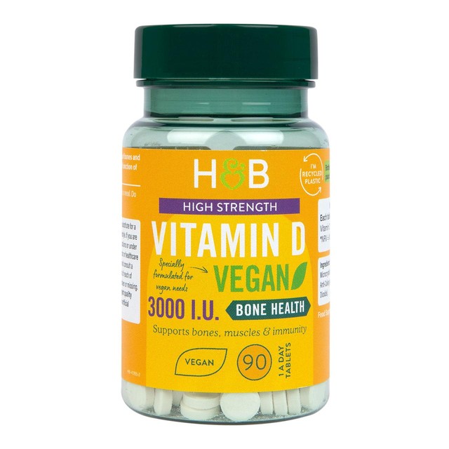 Holland & Barrett Vegan Vitamin D 3000 I.U. 90 tablets, UK version