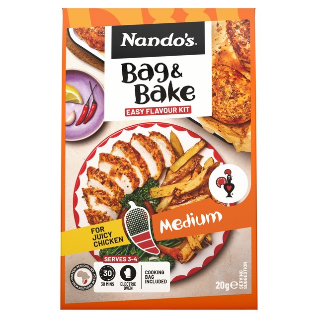 Nando's Medium Peri Peri Seasoning 20g, imported from the UK