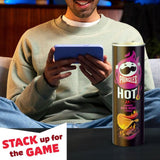 Pringles Hot Smoky BBQ Ribs sharing crisps 160g, imported from the UK