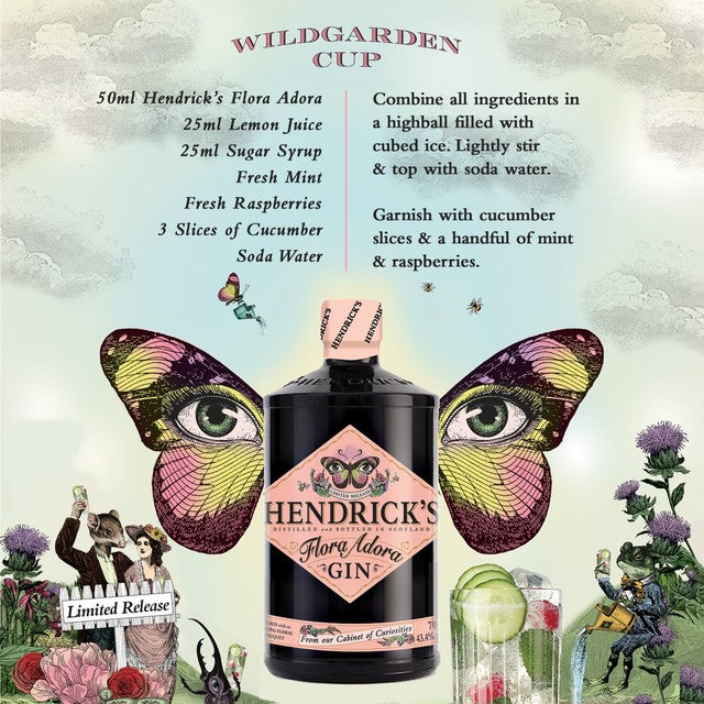 Hendrick's Limited Edition Flora Adora Gin 70cl, UK version