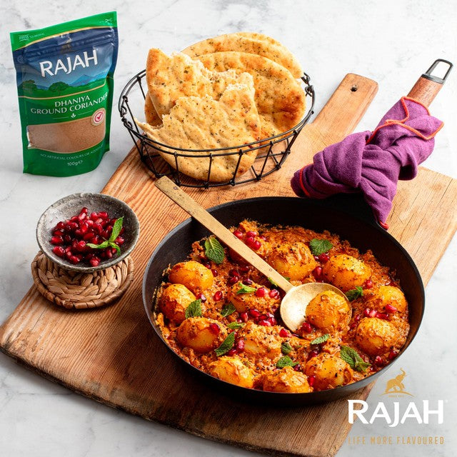 Rajah Ground Coriander Spice Powder 100g, imported from the UK
