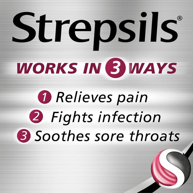 Strepsils Extra Cherry throat lozenges 24 pack (British brand)